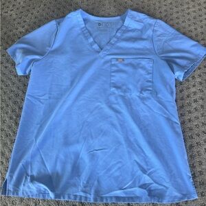Figs Women's Blue V-Neck Top in Large. Mint condition.